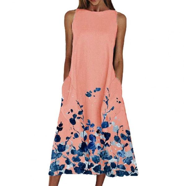 casual dresses for women 2021 floral print sleeveless a-line round neck midi long dress sundress beach summer clothes pink xl, Black;gray
casual dresses for women 2021 floral print sleeveless a-line round neck midi long dress sundress beach summer clothes pink xl, Black;gray