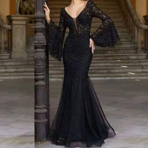 autumn 2021 european and american fashion elegant lace hollow long sleeve v-neck dress casual dresses, Black;gray
autumn 2021 european and american fashion elegant lace hollow long sleeve v-neck dress casual dresses, Black;gray