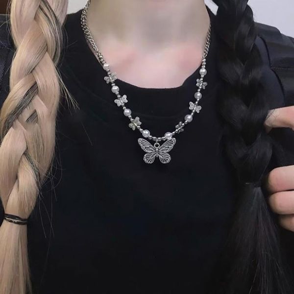 chains gothic butterfly pendant necklace for women choker aesthetic grunge chain accessories igirl indie collar jewelry friends gift, Silver
chains gothic butterfly pendant necklace for women choker aesthetic grunge chain accessories igirl indie collar jewelry friends gift, Silver