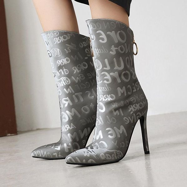 boots winter for woman fashion pointed toe shoes zipper white stilettos ankle 34-48, Black
boots winter for woman fashion pointed toe shoes zipper white stilettos ankle 34-48, Black