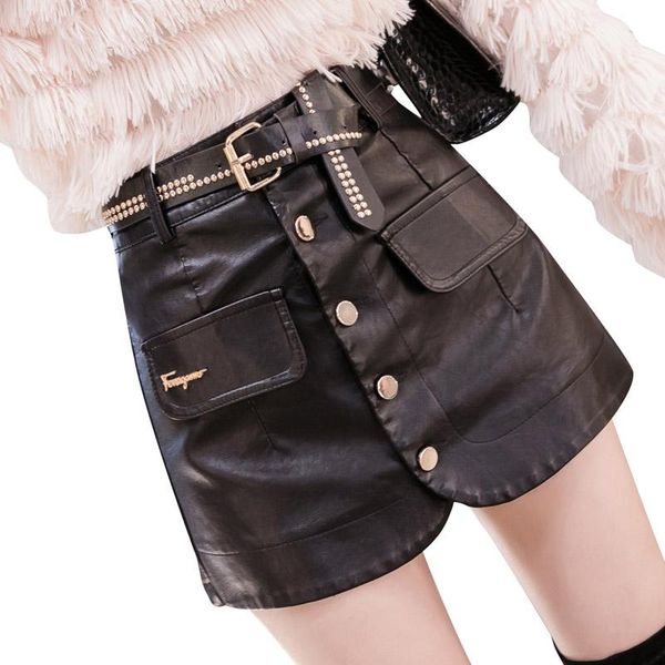 women's shorts belt shortsskirts pu leather women high waist beading skirt short female plus size girls black single breasted, White;black
women's shorts belt shortsskirts pu leather women high waist beading skirt short female plus size girls black single breasted, White;black