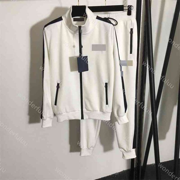 228 2021 spring summer brand same style two piece pants lapel neck long sleeve zipper brand same style meiyi g8qq, White
228 2021 spring summer brand same style two piece pants lapel neck long sleeve zipper brand same style meiyi g8qq, White