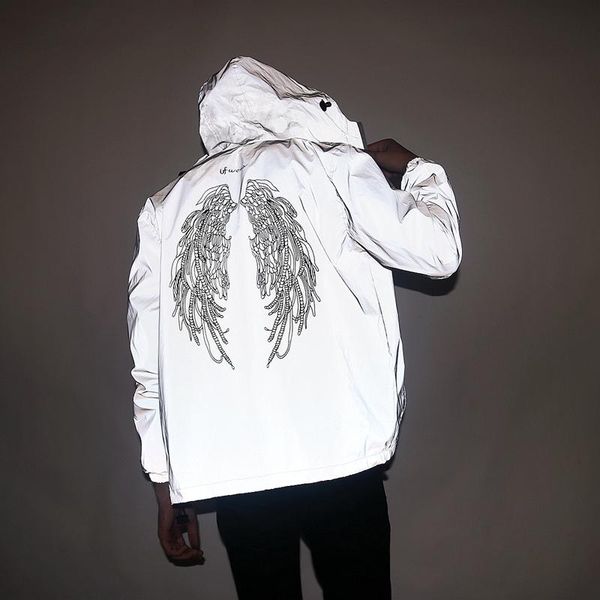 men's jackets 2021 men jacket cool printed hooded outdoors thin windbreaker reflective waterproof hip hop zipper outwear coat, Black;brown
men's jackets 2021 men jacket cool printed hooded outdoors thin windbreaker reflective waterproof hip hop zipper outwear coat, Black;brown