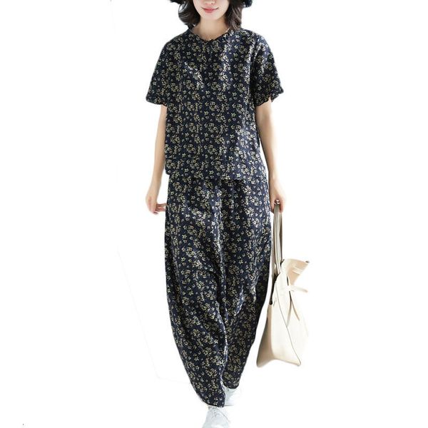 short summer flower for occasional women fashion cotton sheets plus size vintage print women's tips harem pants terno f1145 9bxi, White;black
short summer flower for occasional women fashion cotton sheets plus size vintage print women's tips harem pants terno f1145 9bxi, White;black
