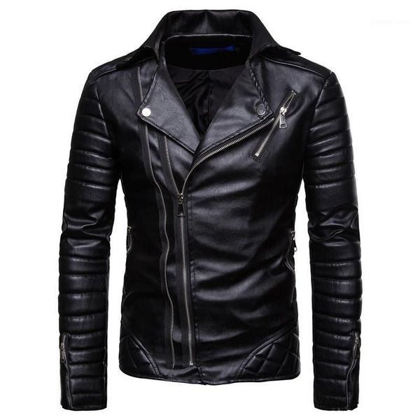 men's fur & faux jacket fashion casual long-sleeved motorcycle coat slim winter pu artificial leather, Black
men's fur & faux jacket fashion casual long-sleeved motorcycle coat slim winter pu artificial leather, Black