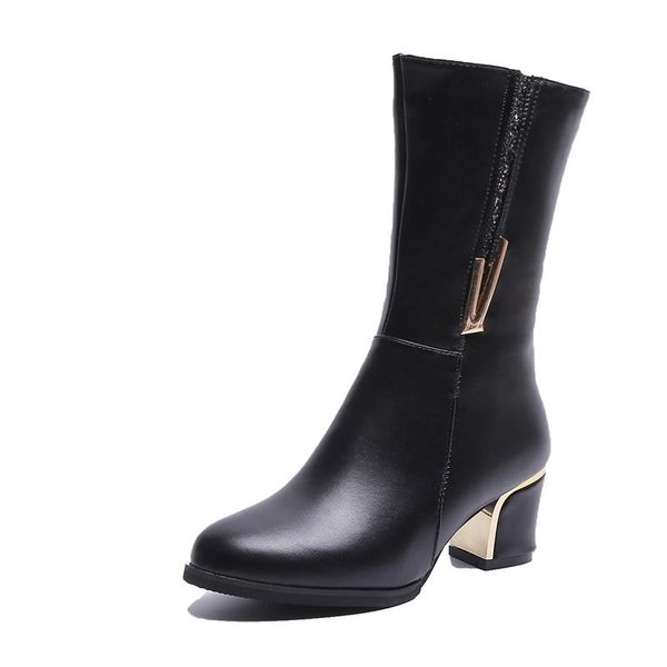 boots size 35-51 nice women mid calf rain metal decoration autumn elegant shoes woman high heels ladies luxurious footwear, Black
boots size 35-51 nice women mid calf rain metal decoration autumn elegant shoes woman high heels ladies luxurious footwear, Black
