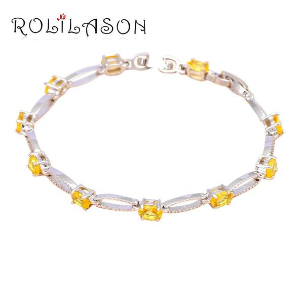 charm bracelets rolilason office style lively yellow zircon excellent silver health fashion jewelry for women tbs966, Golden;silver
charm bracelets rolilason office style lively yellow zircon excellent silver health fashion jewelry for women tbs966, Golden;silver