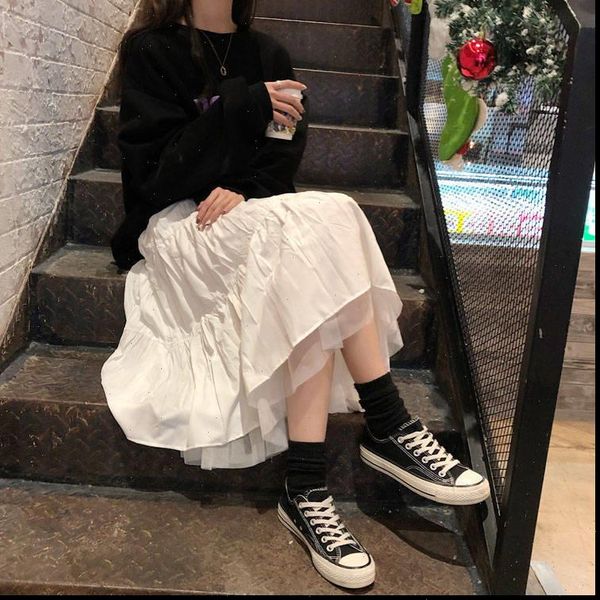 long tulle midi autumn elastic women skirt high waist mesh tutu pleated female black white streetwear
long tulle midi autumn elastic women skirt high waist mesh tutu pleated female black white streetwear