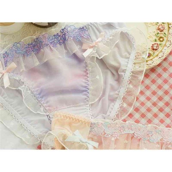 2021 2nd shipping  l lovely cute lolita kawaii shading milk silk love pring mesh ruffle panties knicker brief underwear, Black;pink 
2021 2nd shipping  l lovely cute lolita kawaii shading milk silk love pring mesh ruffle panties knicker brief underwear, Black;pink