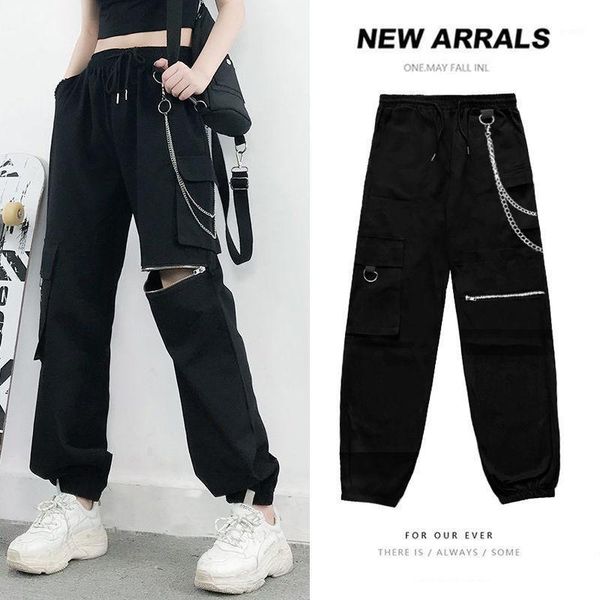 women's pants & capris women's spring and summer black high waist tooling harajuku open zipper accessories y2k for women, Black;white
women's pants & capris women's spring and summer black high waist tooling harajuku open zipper accessories y2k for women, Black;white