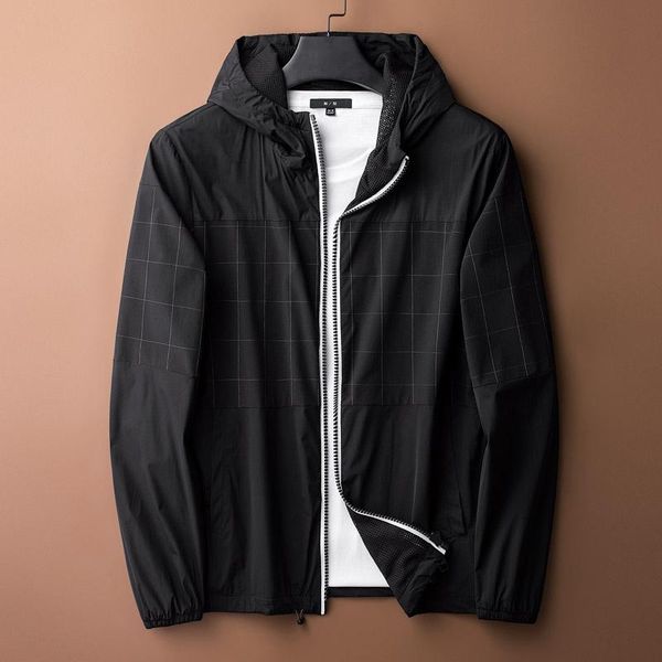 men's jackets autumn hooded jacket young fashion casual splicing plaid coat spring contrast color zipper, Black;brown
men's jackets autumn hooded jacket young fashion casual splicing plaid coat spring contrast color zipper, Black;brown
