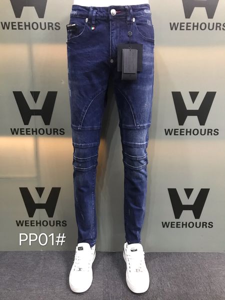 men's and women's casual hip-hop jeans currently designer luxury pants pp01-02, Blue
men's and women's casual hip-hop jeans currently designer luxury pants pp01-02, Blue