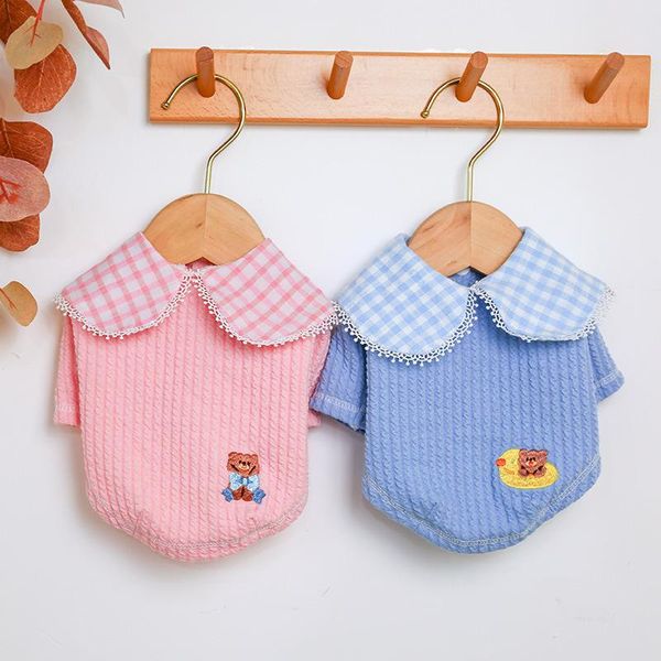 solid color plaid cartoon dog clothes spring autumn doll collar t-shirt for dogs bottoming shirt cute pink girl ropa para perro apparel
solid color plaid cartoon dog clothes spring autumn doll collar t-shirt for dogs bottoming shirt cute pink girl ropa para perro apparel