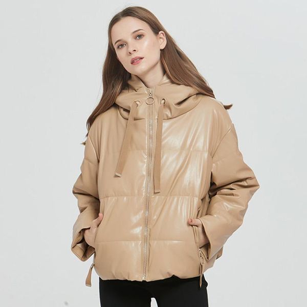 women's leather & faux fmfssom winter women thick padded hooded black coat warm pu zipper loose jacket casual long sleeve outwear
women's leather & faux fmfssom winter women thick padded hooded black coat warm pu zipper loose jacket casual long sleeve outwear