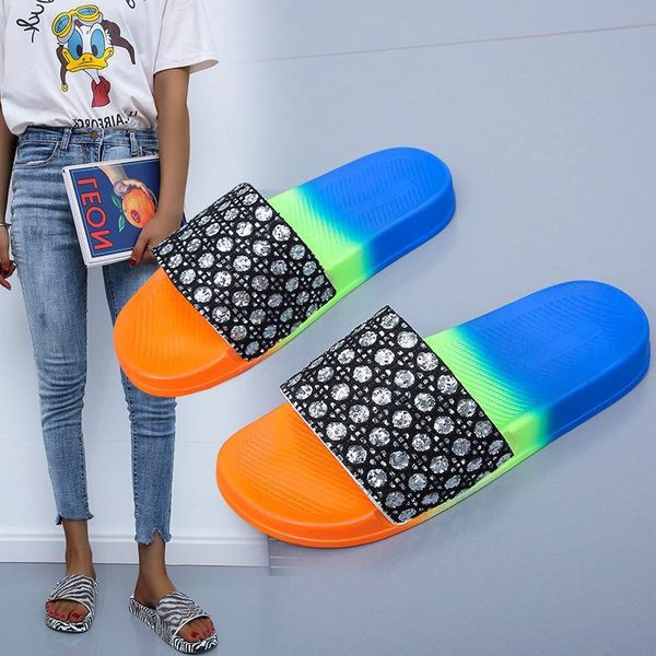 slippers women's plus size fashion women european and american rhinestone flat sandals jgk4, Black
slippers women's plus size fashion women european and american rhinestone flat sandals jgk4, Black