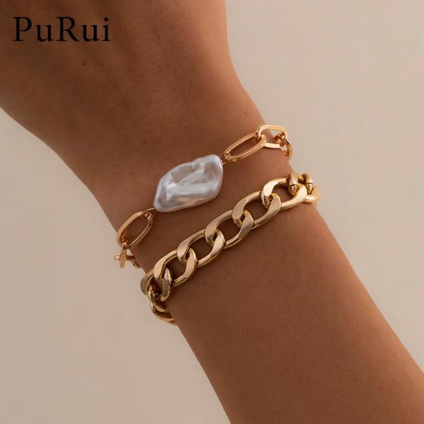 link, chain 2pcs/set geometric fashion link bracelets set for women bohemia pearl multilayer charm bangles party jewelry gift, Black
link, chain 2pcs/set geometric fashion link bracelets set for women bohemia pearl multilayer charm bangles party jewelry gift, Black