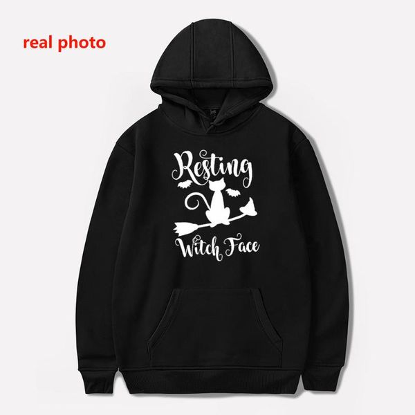women's hoodies & sweatshirts resting witch face halloween sostume women fall long sleeve graphic pullover cotton lady clothing, Black
women's hoodies & sweatshirts resting witch face halloween sostume women fall long sleeve graphic pullover cotton lady clothing, Black