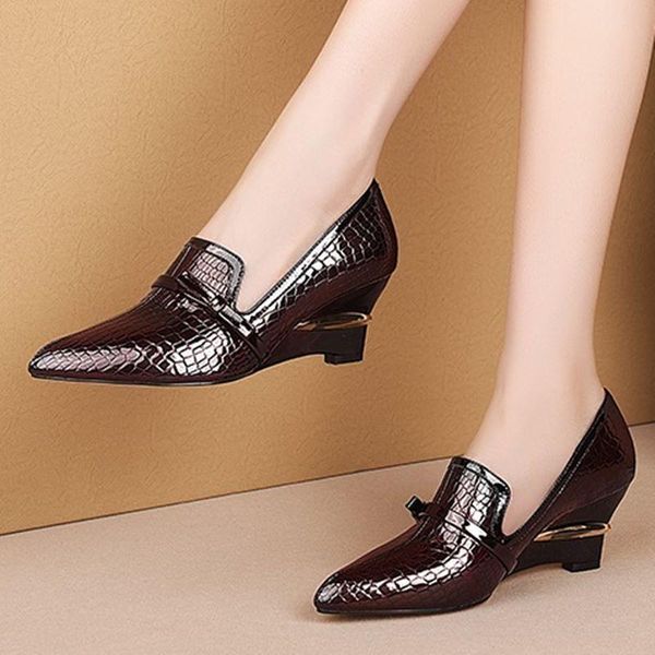 dress shoes dilalula full genuine leather wedges heel party women snake skin high heels office ladies, Black
dress shoes dilalula full genuine leather wedges heel party women snake skin high heels office ladies, Black