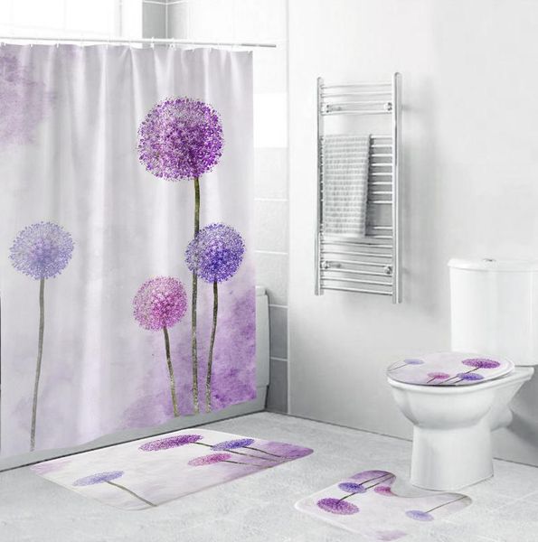 simple purple flower bathroom curtain set dandelion shower anti-skid rugs toilet lid cover bath mat home decor curtains
simple purple flower bathroom curtain set dandelion shower anti-skid rugs toilet lid cover bath mat home decor curtains
