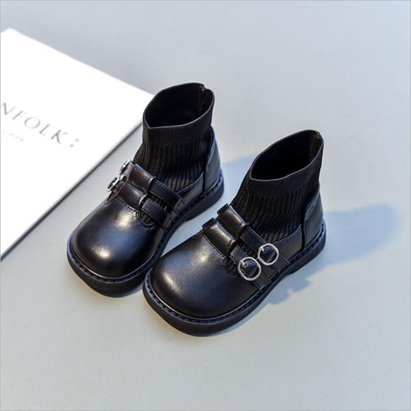boots 2021 autumn for girls leather knit stitching socks rubber sole ankle fashion kids princess todder shoes, Black;grey
boots 2021 autumn for girls leather knit stitching socks rubber sole ankle fashion kids princess todder shoes, Black;grey