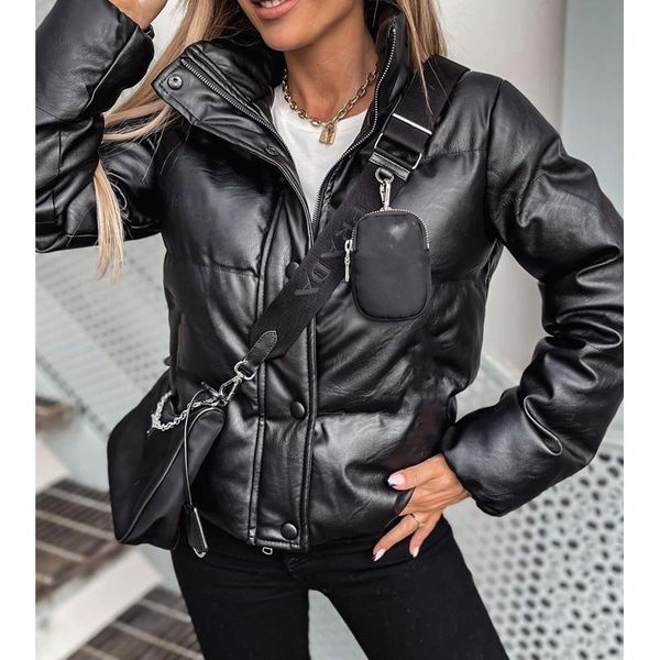 women's leather & faux lugentolo jacket women streetwear fashion winter coat stand-up collar zipper black top
women's leather & faux lugentolo jacket women streetwear fashion winter coat stand-up collar zipper black top