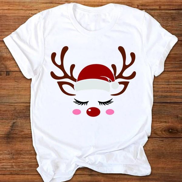 women's t-shirt women face animal winter season t shirt clothing lovely graphic merry christmas tees female year print, White
women's t-shirt women face animal winter season t shirt clothing lovely graphic merry christmas tees female year print, White