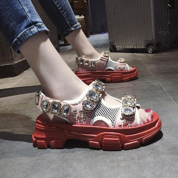 wedges sandal open-toe women sport sandals luxury crystal outdoor cool platform shoes beach summer 2021 1h60, Black
wedges sandal open-toe women sport sandals luxury crystal outdoor cool platform shoes beach summer 2021 1h60, Black