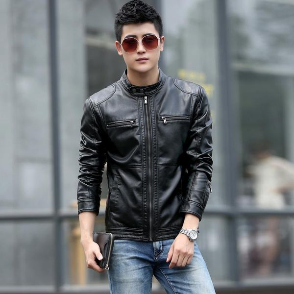 men's fur & faux dhfinery mens leather jacket spring and autumn short design stand collar motorcycle coats plus size m-5xl 8822, Black
men's fur & faux dhfinery mens leather jacket spring and autumn short design stand collar motorcycle coats plus size m-5xl 8822, Black