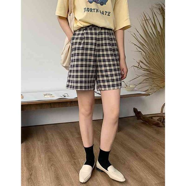 the july mo2021 spring new suit wide leg pants small casual plaid shorts women q1080, Black
the july mo2021 spring new suit wide leg pants small casual plaid shorts women q1080, Black