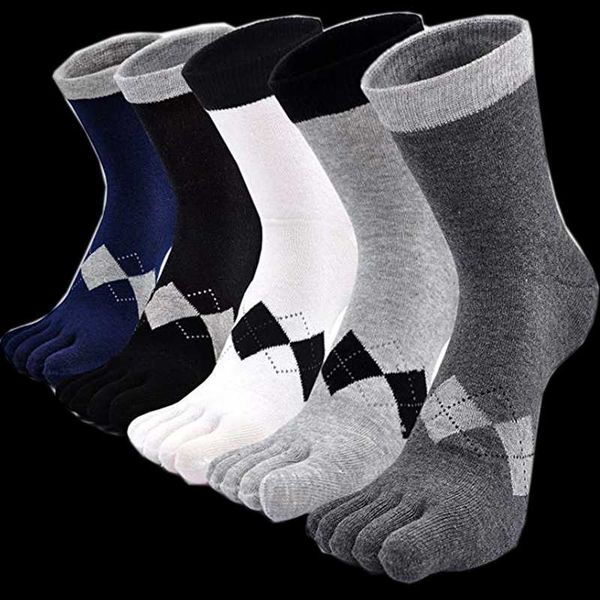 men's socks 5 pairs/lot toe breathable cotton crew five fingers mans gift knitted geometric calcetines hombre, Black
men's socks 5 pairs/lot toe breathable cotton crew five fingers mans gift knitted geometric calcetines hombre, Black