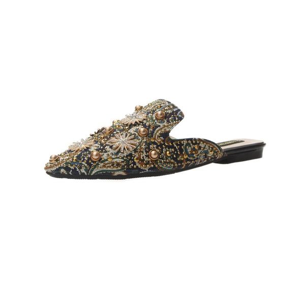 slippers 2021 embroidery pointed toe women sandals luxurious shoes flip flop muller flat woman, Black
slippers 2021 embroidery pointed toe women sandals luxurious shoes flip flop muller flat woman, Black