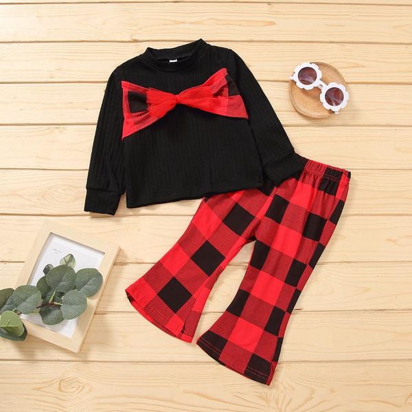 clothing sets 2pcs infant baby girl christmas suit set big bowknot crew neck long sleeve pullover plaid print flare pants, White
clothing sets 2pcs infant baby girl christmas suit set big bowknot crew neck long sleeve pullover plaid print flare pants, White