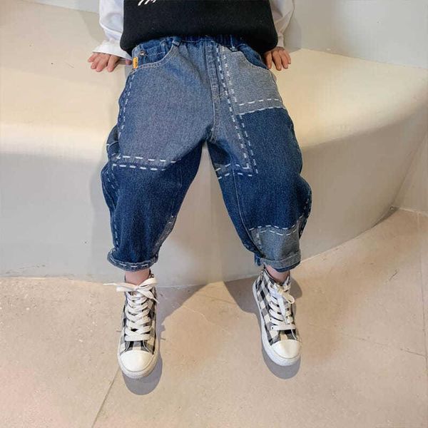 jeans children for baby boy soft pure cotton 2021 autumn splicing pants loose street style, Blue
jeans children for baby boy soft pure cotton 2021 autumn splicing pants loose street style, Blue