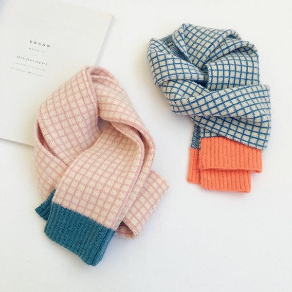 scarves korean style winter kid knitted wool plaid thicken warm children shawl patchwork neckerchief, Blue;gray
scarves korean style winter kid knitted wool plaid thicken warm children shawl patchwork neckerchief, Blue;gray