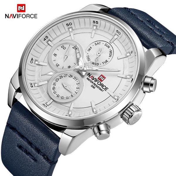 wristwatches naviforce fashion brand men's military waterproof leather sport watch men leisure quartz 24 hour date display analog c, Slivery;brown
wristwatches naviforce fashion brand men's military waterproof leather sport watch men leisure quartz 24 hour date display analog c, Slivery;brown