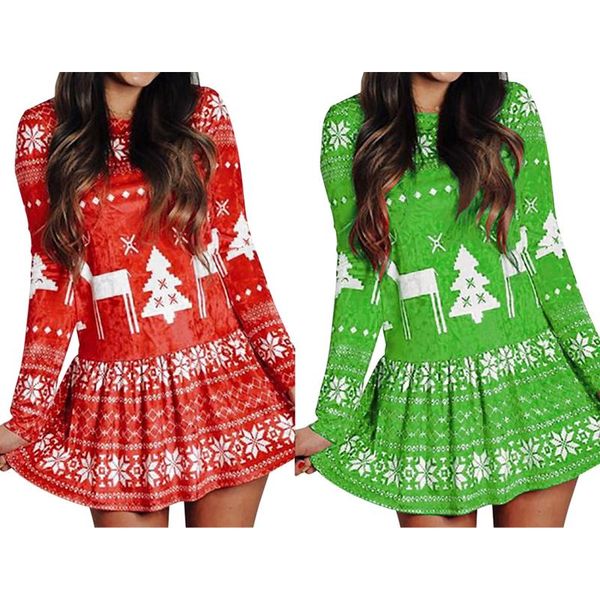 casual dresses women christmas print mini dress autumn o neck ladies vacation long sleeve snowflake xmas tree short vestidos, Black;gray
casual dresses women christmas print mini dress autumn o neck ladies vacation long sleeve snowflake xmas tree short vestidos, Black;gray