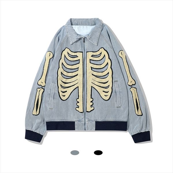 mankun-s116 american fashion street jacket men's skull sticker thickened denim, Black
mankun-s116 american fashion street jacket men's skull sticker thickened denim, Black