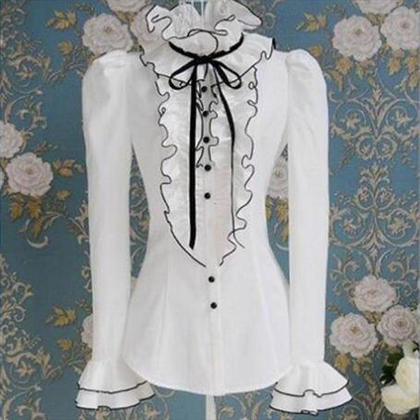 casual loose spring fashion women shirts stand collar plus size ruffles long sleeve white shirt office lady
casual loose spring fashion women shirts stand collar plus size ruffles long sleeve white shirt office lady
