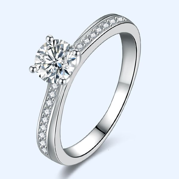 ring mulberry kwai fashion four claw net red quick hand tiktok live diamond, Silver 
ring mulberry kwai fashion four claw net red quick hand tiktok live diamond, Silver