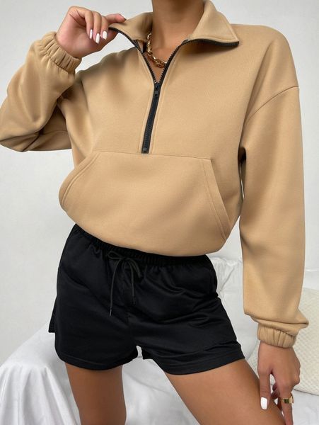 kangaroo pocket drop shoulder half zip up thermal pullover s5gn#, White;black
kangaroo pocket drop shoulder half zip up thermal pullover s5gn#, White;black