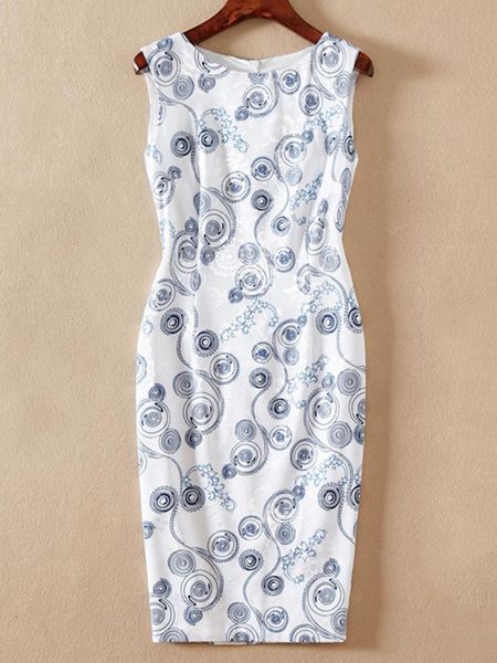 casual dresses fashion print women sheath dress round neck sleeveless, Black;gray
casual dresses fashion print women sheath dress round neck sleeveless, Black;gray