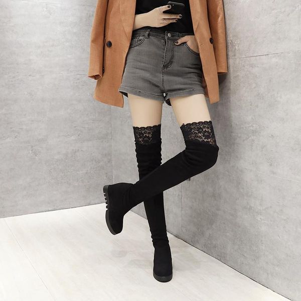 boots 2022 stretch fabrics over the knee height increasing round toe women shoes autumn winter casual long size 34-43, Black
boots 2022 stretch fabrics over the knee height increasing round toe women shoes autumn winter casual long size 34-43, Black