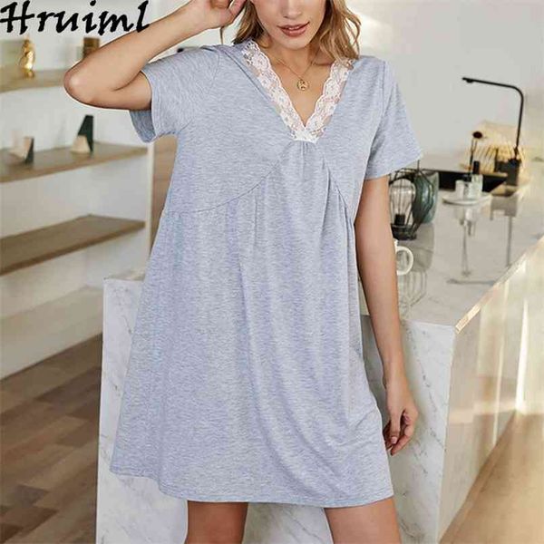 home style dress solid color loose short sleeve clothes for women fashion patchwork backless lace casual kobieta sukienka 210513, Black;gray
home style dress solid color loose short sleeve clothes for women fashion patchwork backless lace casual kobieta sukienka 210513, Black;gray