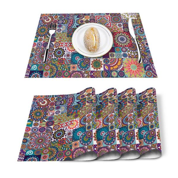 table runner 4/6pcs colorful pattern texture totem kitchen placemat set dining mats cotton linen pad bowl cup mat home decor
table runner 4/6pcs colorful pattern texture totem kitchen placemat set dining mats cotton linen pad bowl cup mat home decor