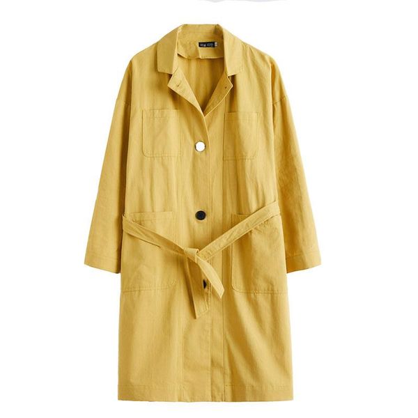 women's trench coats autumn casual coat office work elegant windbreaker female outwear with belt slim yellow casaco feminino 2021, Tan;black
women's trench coats autumn casual coat office work elegant windbreaker female outwear with belt slim yellow casaco feminino 2021, Tan;black