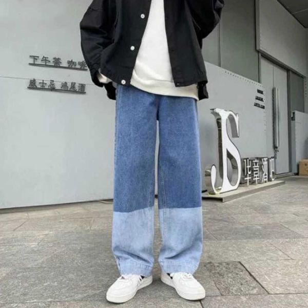 men jeans denim patchwork gradient color straight wide leg loose plus size 3xl fashion casual students streetwear all-match new x0621, Blue
men jeans denim patchwork gradient color straight wide leg loose plus size 3xl fashion casual students streetwear all-match new x0621, Blue