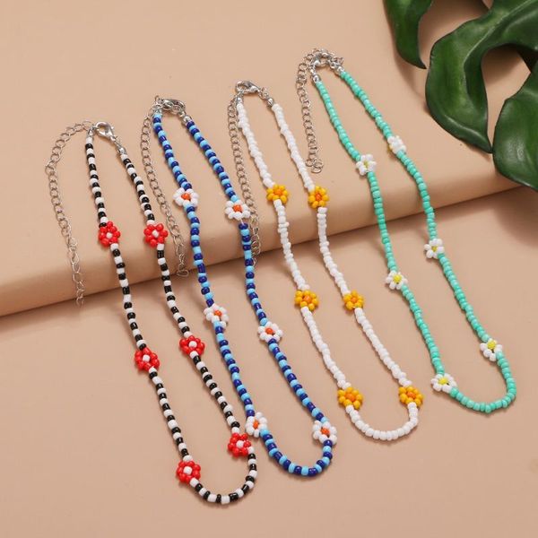 chokers fashion handmade beaded colorful daisy flower necklace for women bohemian beads clavicle chain choker jewelry, Golden;silver
chokers fashion handmade beaded colorful daisy flower necklace for women bohemian beads clavicle chain choker jewelry, Golden;silver