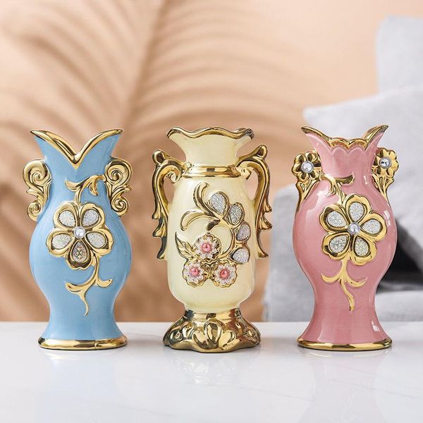 ceramic vase flower decoration european style living room creative dining table tv cabinet home hydroponic dried vases
ceramic vase flower decoration european style living room creative dining table tv cabinet home hydroponic dried vases