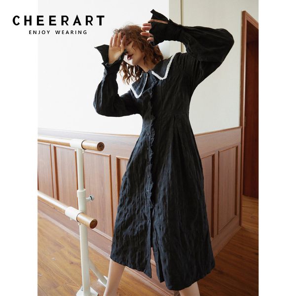 vintage ruched button up shirt dress women tunic a line flare sleeve black white long midi autumn 210427, Black;gray
vintage ruched button up shirt dress women tunic a line flare sleeve black white long midi autumn 210427, Black;gray