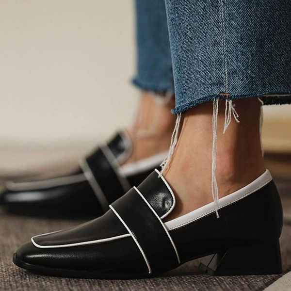 dress shoes 2021 autumn low heel pumps women square toe summer concise working ladies british style mixed colors mid heels lazy, Black
dress shoes 2021 autumn low heel pumps women square toe summer concise working ladies british style mixed colors mid heels lazy, Black